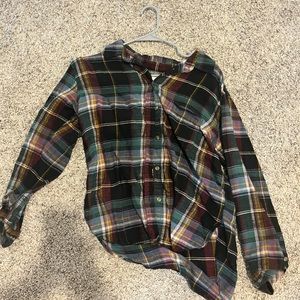 American eagle multicolor flannel size small